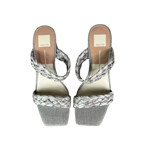 DOLCE VITA PAILY Raffia Heeled Sandals - Picture 3 of 10